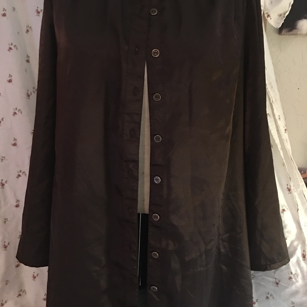 Dots extra large three-quarter sleeve polyester tunic